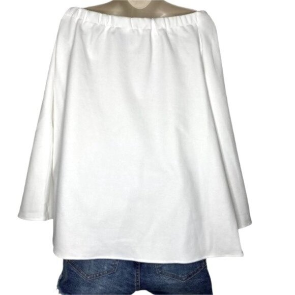 Tuckernuck | NWT White Miranda Off the Shoulder Long Sleeve Blouse Size XS - Picture 8 of 11